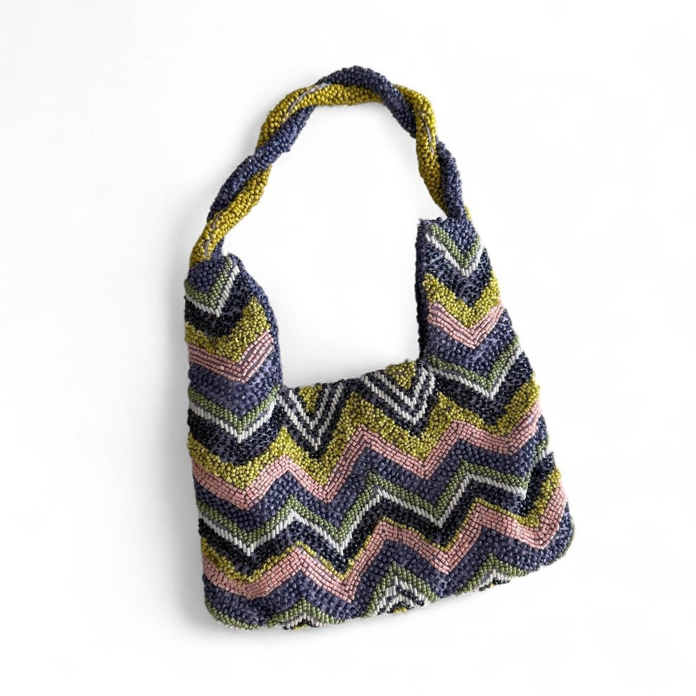Zigzag Beaded Mini Going Out Bag